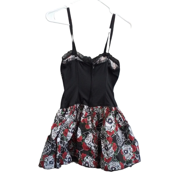 NEW Day of the Dead Sugar Skull Halloween Costume Dress - Picture 5 of 16